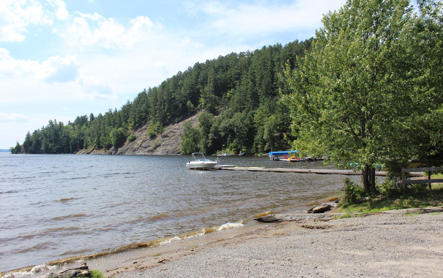 rocky beach front